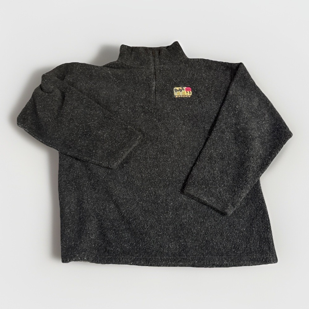 Minnesota 1/4 Zip‎ Knit Fleece Men's XL Long Sleeve Black